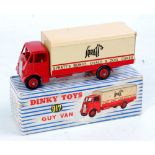 Dinky Toys, 917, 'Spratts' Guy van, red cab and chassis with red supertoys hubs,
