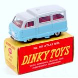 Dinky Toys, 295 Atlas Kenebrake bus, light blue and grey body, red interior with clear glazing,