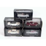 Minichamps 1/43rd scale boxed diecast group, 5 examples to include Borgward Isabella,