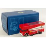 Exoto 1/43rd scale diecast model of a Ferrari Racing Car Transporter, finished in red,