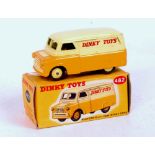 Dinky Toys, 482 Bedford 'Dinky Toys' van, orange-yellow lower body with lemon upper body and hubs,