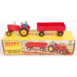 Dinky Toys, 399 Farm Tractor and Trailer Gift Set, comprising of Massey Ferguson Tractor and Driver,