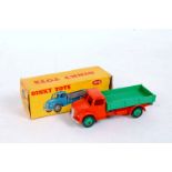 Dinky Toys, 414, Rear Tipping Wagon, orange chassis, green hubs and back,