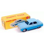 Dinky Toys, 162 Ford Zephyr saloon, two-tone blue body with grey hubs, silver detailed grille,