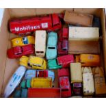 20+ mixed play worn Dinky Toys, to include Mobilgas Tanker, Austin BP Delivery Van,