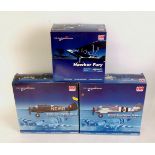 Hobbymaster 1/72nd and 1/48th scale boxed Aircraft Group, 3 examples,