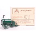 Dads Tractors, 1/32nd scale white metal and resin model of a Diesel Bowser, finished in green,