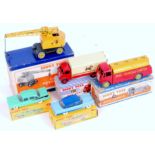 Dinky Toys Boxed Playworn Diecast Group, 5 examples, to include No.571 Coles Mobile Crane, No.