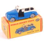 Dublo Dinky Toys, 067, Austin taxi, cream and blue example,