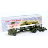 Dinky Toys, 666 Missile Erector Vehicle and Corporal Missile Launcher, green body,