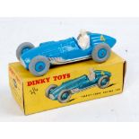 Dinky Toys, 230, Talbot Lago Racing Car, blue body with blue hubs, grey tyres, racing number 4,