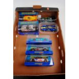 7 various loose and boxed Scalextric slot racing cars, five examples boxed and two loose,