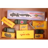 Dinky Toys Boxed Military and Aircraft Group, 7 examples, to include No.660 Tank Transporter, No.