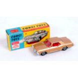Corgi Toys, 245, Buick Riviera, metallic gold body with red interior,