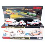 Dinky Toys 294, Police vehicles gift set, comprising of Mini, Range Rover and Ford Transit van,