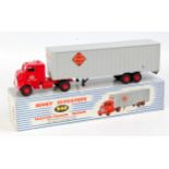 Dinky Toys, 948, Mclean tractor-trailer, red cab with light grey plastic trailer,