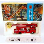 Corgi Toys, 1127 Simon Snorkel fire engine, red body with silver detailing, spun hubs,
