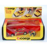 Corgi Toys, 273, Honda Ballade Motor School Car, red body with brown interior, chrome hubs,