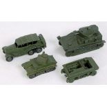 Dinky Toys Loose Military Diecast Group, 4 examples to include No.