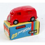 Triang Minic Royal Mail Van, red plastic body with cast hubs, chromed grille, black tyres,