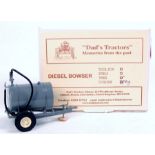 Dads Tractors, 1/32nd scale white metal and resin model of a Diesel Bowser, finished in grey,
