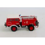 MVI of France, white metal and resin model of a Brimont 4x4 FFL Crewcab Fire Appliance,