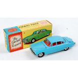 Corgi Toys, 238, Jaguar Mark X, blue body with red interior, spun hubs, with 2 suitcases in boot,