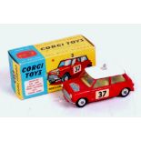 Corgi, 317 Monte Carlo BMC Mini Cooper S, red body, white roof, lemon interior RN37,