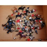 Large quantity of Britains Hunt Series Figures, to include Various Mounted Huntsman and Huntswoman,