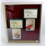 2 Framed and Glazed Pictures Depicting 4 Original Boxed Banners Forward Box Sets,