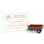 Dads Tractors, 1/32nd scale white metal and resin model of a Ransomes 3 Tonne Trailer,