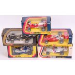 5 various boxed Corgi F1 racing diecast vehicles to include No.