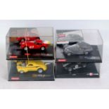 Carrera and Ninco 1/32nd scale cased Slot Car Group, 4 examples, to include Ninco No.50207 Black No.