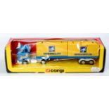 Corgi Toys, 1108, Ford Articulated Truck, blue and white example with matching trailer,