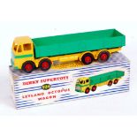 Dinky Toys 934, Leyland Octopus wagon, yellow cab and chassis with green truck body,