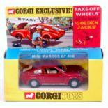 Corgi Toys, 341 Mini Marcos GT850, metallic maroon body with cream interior,