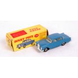 Dinky Toys, 186 Mercedes Benz 220 SE in RAF blue, off-white interior and black gloss base,