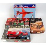 Four various mixed plastic and diecast kits to include an Airfix plastic kit for a beam engine,