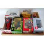 Collection of boxed and part boxed Tractor diecasts and white metal farming vehicles,