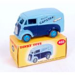 Dinky Toys, 465, Capstan Morris delivery van, light blue and dark blue body with blue hubs,