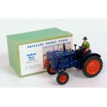 Britains, 128F, Fordson Major tractor with driver, dark blue body,