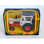 Corgi Toys, 55 David Brown 1412 Tractor, white and red body with red hubs,