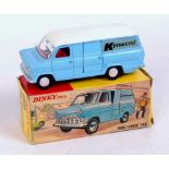 Dinky Toys, 407 Ford Kenwood transit van, light blue and white body, red interior,