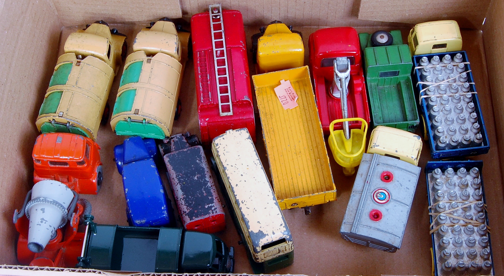 14 various play Dinky and Corgi Toys, to include Dinky Refuse Truck,