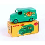 Dinky Toys, 454, 15CWT Trojan van 'Cydrax', green body, green hubs, silver grille and Cydrax decals,