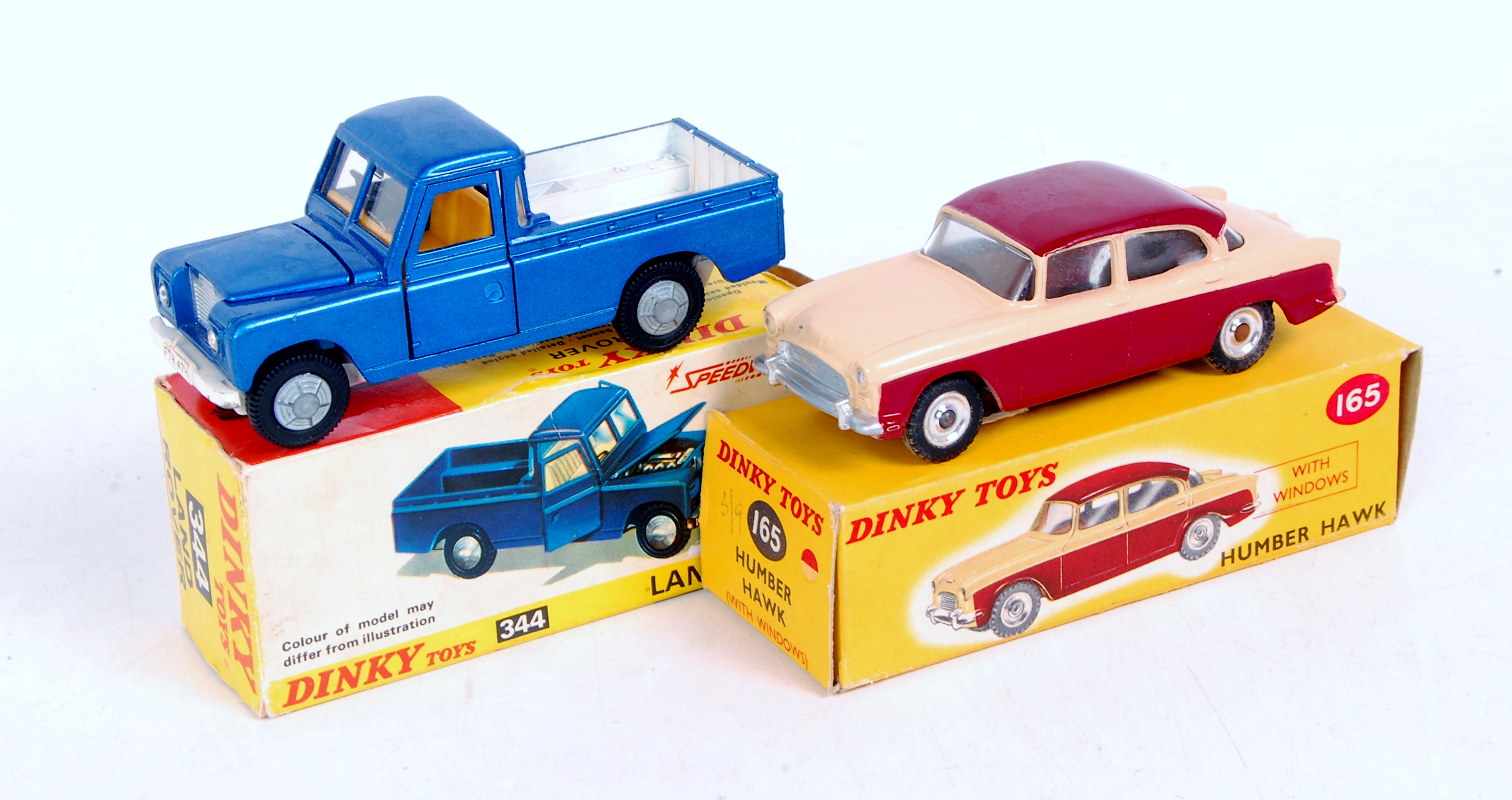 Dinky Toys Boxed Diecast Group, 2 Example, both boxes with end flap missing or repaired,