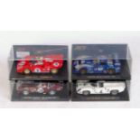 Fly Classics 1/32nd scale cased Slot Car Group, 4 cased as issued examples,
