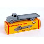 Dublo Dinky Toys, 066, Bedford Flat Truck, grey body with smooth grey plastic hubs,