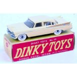 Dinky Toys, 191 Dodge Royal Sedan, cream body with tan rear flash,