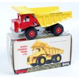 Dinky Toys, 924 Aveling Barford centaur dump truck, red cab with silver chassis,